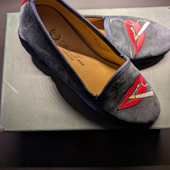 Del Toro Shoes - RARE Del Toro Women's Black Slipper Loafers | Made in Italy Size 6
